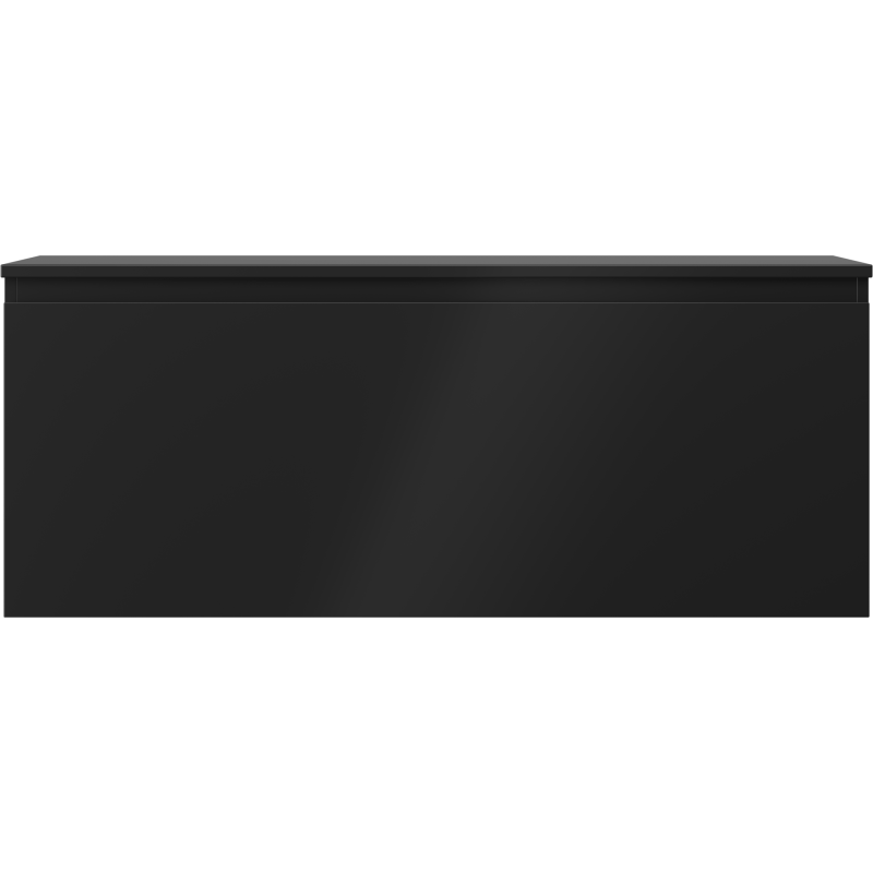 Mexen Orio Badezimmerschrank 120 cm mit Arbeitsplatte, 1 Schublade, Schwarz Matt - 91A10-12047-1-BFC71