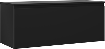Mexen Orio Badezimmerschrank 120 cm mit Arbeitsplatte, 1 Schublade, Schwarz Matt - 91A10-12047-1-BFC71