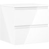 Mexen Orio Badezimmerschrank 50 cm mit Waschtisch, 2 Schubladen, weißer Glanz - 91A10-05047-2-BFFC00