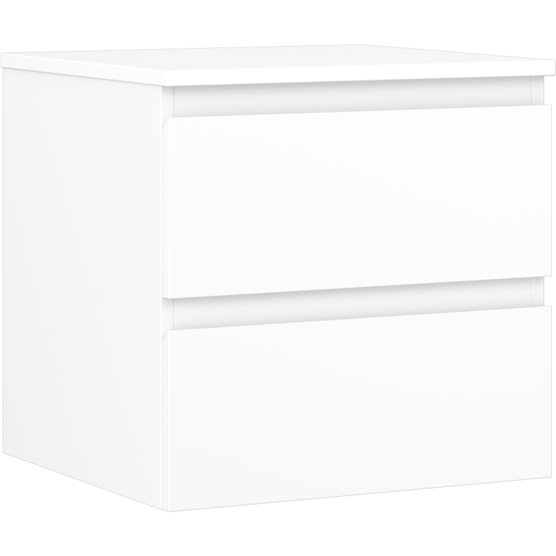 Mexen Orio Badezimmerschrank unterschrank 50 cm mit Arbeitsplatte, 2 Schubladen, weiße matt - 91A10-05047-2-BFFC01