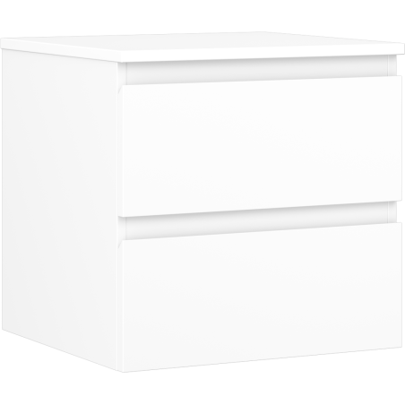 Mexen Orio Badezimmerschrank unterschrank 50 cm mit Arbeitsplatte, 2 Schubladen, weiße matt - 91A10-05047-2-BFFC01
