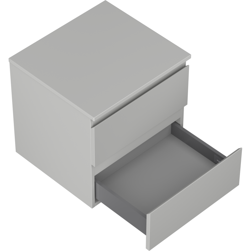 Mexen Orio Badezimmer-Unterschrank 50 cm mit Arbeitsplatte, 2 Schubladen, Grau Matt - 91A10-05047-2-BFFC62