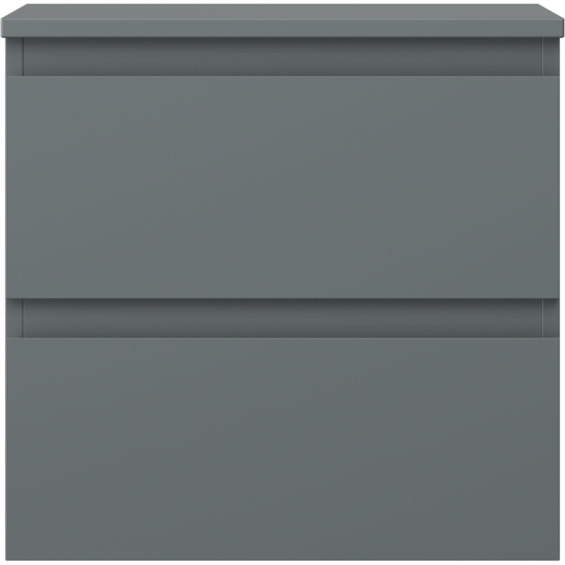 Mexen Orio Badezimmerunterschrank 50 cm mit Arbeitsplatte, 2 Schubladen, Graphit matt - 91A10-05047-2-BFFC66