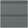 Mexen Orio Badezimmerunterschrank 50 cm mit Arbeitsplatte, 2 Schubladen, Graphit matt - 91A10-05047-2-BFFC66