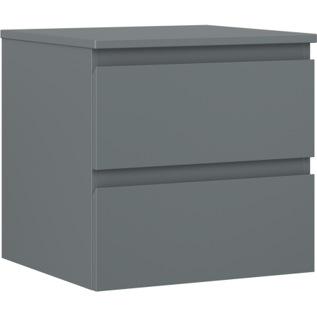 Mexen Orio Badezimmerunterschrank 50 cm mit Arbeitsplatte, 2 Schubladen, Graphit matt - 91A10-05047-2-BFFC66