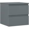 Mexen Orio Badezimmerunterschrank 50 cm mit Arbeitsplatte, 2 Schubladen, Graphit matt - 91A10-05047-2-BFFC66