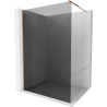 Mexen Kioto Duschwand Walk-in 90 x 200 cm, Graphit 8 mm, Roségold - 800-090-101-60-40