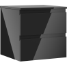 Mexen Orio Badezimmerschrank 50 cm mit Arbeitsplatte, 2 Schubladen, schwarz glänzend - 91A10-05047-2-BFFC70