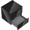 Mexen Orio Badezimmerschrank 50 cm mit Arbeitsplatte, 2 Schubladen, schwarz glänzend - 91A10-05047-2-BFFC70