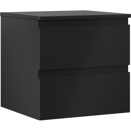 Mexen Orio Badezimmerschrank 50 cm mit Arbeitsplatte, 2 Schubladen, schwarz matt - 91A10-05047-2-BFFC71