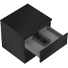 Mexen Orio Badezimmerschrank 50 cm mit Arbeitsplatte, 2 Schubladen, schwarz matt - 91A10-05047-2-BFFC71