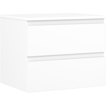 Mexen Orio Badezimmerunterschrank 60 cm mit Platte, 2 Schubladen, weiß matt - 91A10-06047-2-BFFC01