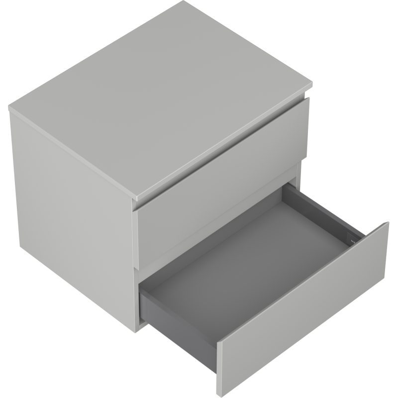 Mexen Orio Badezimmer-Unterschrank 60 cm mit Arbeitsplatte, 2 Schubladen, grau matt - 91A10-06047-2-BFFC62
