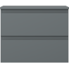 Mexen Orio Badezimmerunterschrank 60 cm mit Arbeitsplatte, 2 Schubladen, matt Graphit - 91A10-06047-2-BFFC66