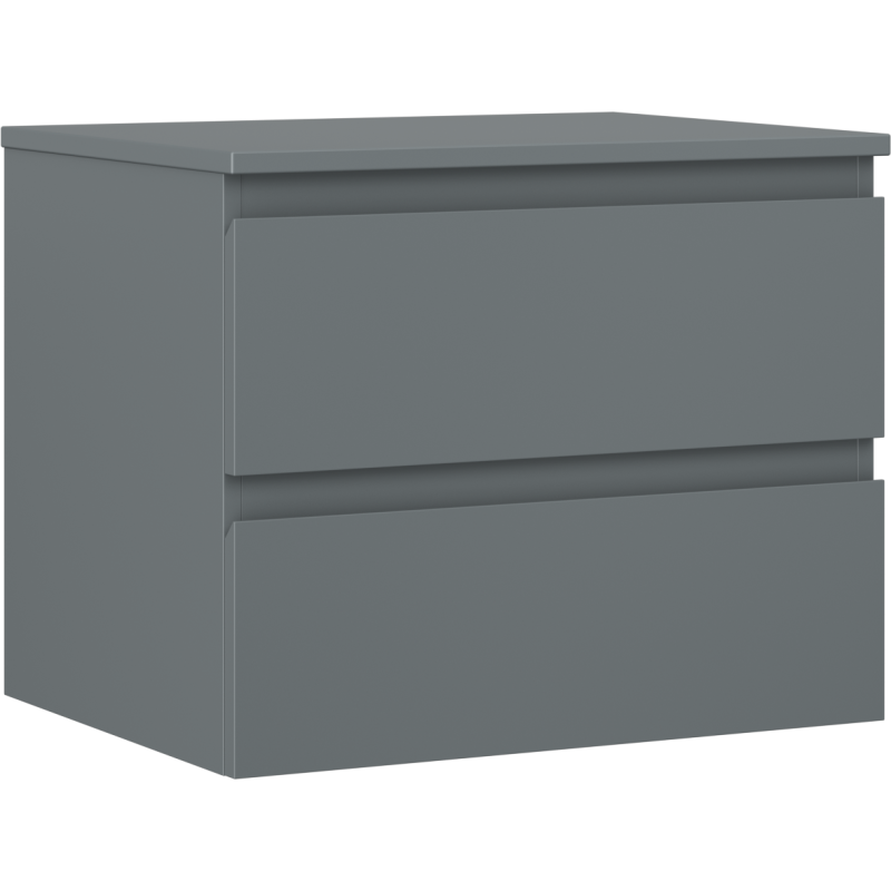 Mexen Orio Badezimmerunterschrank 60 cm mit Arbeitsplatte, 2 Schubladen, matt Graphit - 91A10-06047-2-BFFC66