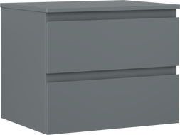 Mexen Orio Badezimmerunterschrank 60 cm mit Arbeitsplatte, 2 Schubladen, matt Graphit - 91A10-06047-2-BFFC66