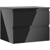 Mexen Orio Badezimmer-Unterschrank 60 cm mit Arbeitsplatte, 2 Schubladen, schwarz glänzend - 91A10-06047-2-BFFC70