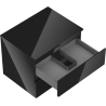 Mexen Orio Badezimmer-Unterschrank 60 cm mit Arbeitsplatte, 2 Schubladen, schwarz glänzend - 91A10-06047-2-BFFC70