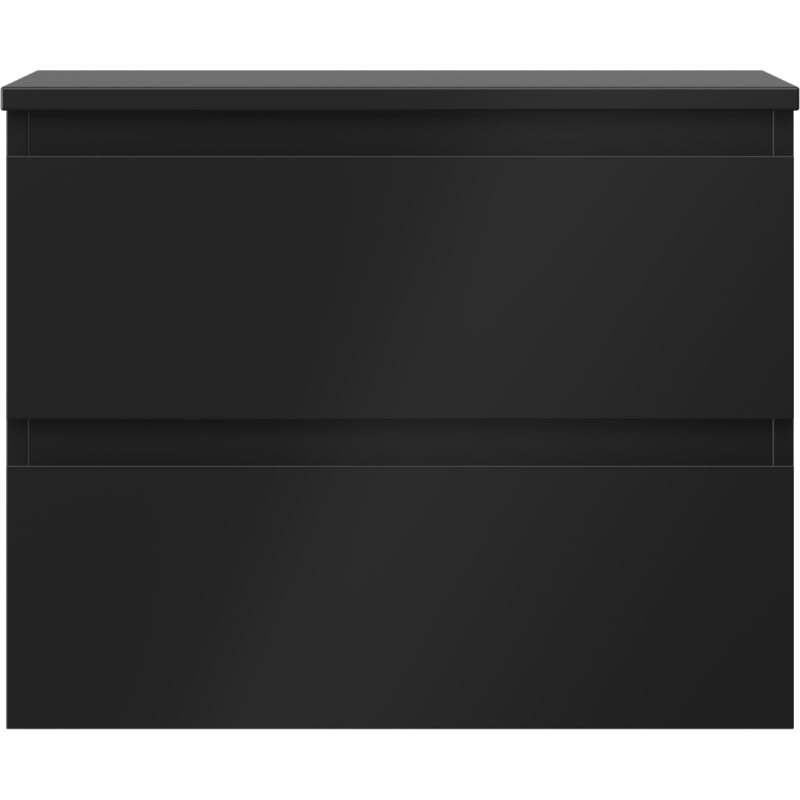 Mexen Orio Badezimmerunterschrank 60 cm mit Arbeitsplatte, 2 Schubladen, Schwarz Matt - 91A10-06047-2-BFFC71
