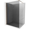 Mexen Kioto Duschwand Walk-in 120 x 200 cm, Grafit 8 mm, Roségold - 800-120-101-60-40