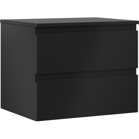 Mexen Orio Badezimmerunterschrank 60 cm mit Arbeitsplatte, 2 Schubladen, Schwarz Matt - 91A10-06047-2-BFFC71