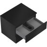 Mexen Orio Badezimmerunterschrank 60 cm mit Arbeitsplatte, 2 Schubladen, Schwarz Matt - 91A10-06047-2-BFFC71