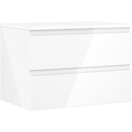 Mexen Orio Badezimmerunterschrank 70 cm mit Arbeitsplatte, 2 Schubladen, weiß glänzend - 91A10-07047-2-BFFC00