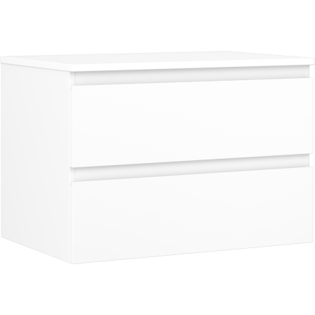 Mexen Orio Badezimmerschrank unter Waschbecken 70 cm mit Arbeitsplatte, 2 Schubladen, weiß matt - 91A10-07047-2-BFFC01