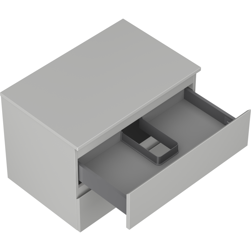 Mexen Orio Badezimmerschrank 70 cm mit Waschtischplatte, 2 Schubladen, graumatt - 91A10-07047-2-BFFC62
