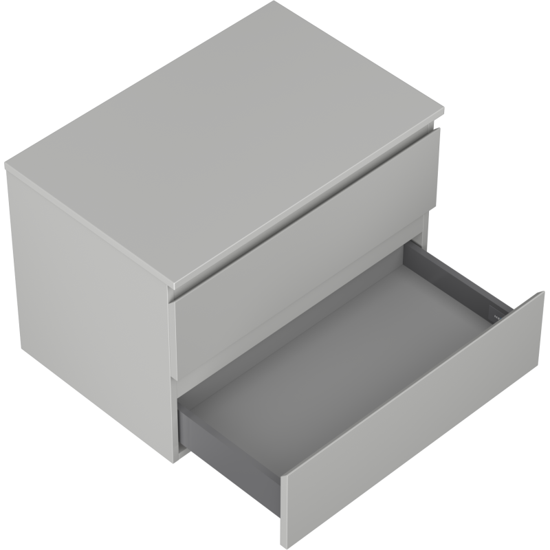 Mexen Orio Badezimmerschrank 70 cm mit Waschtischplatte, 2 Schubladen, graumatt - 91A10-07047-2-BFFC62
