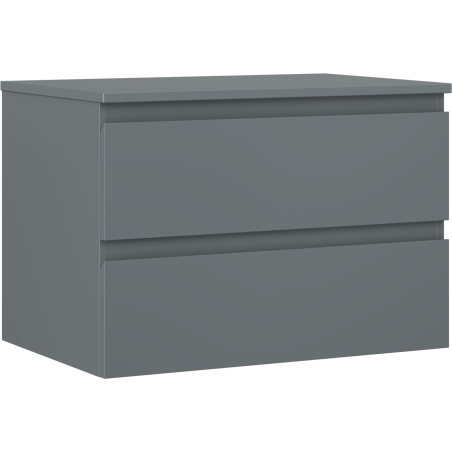 Mexen Orio Badezimmerschrank 70 cm mit Waschtischplatte, 2 Schubladen, Mattgrafit - 91A10-07047-2-BFFC66