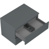 Mexen Orio Badezimmerschrank 70 cm mit Waschtischplatte, 2 Schubladen, Mattgrafit - 91A10-07047-2-BFFC66