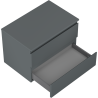 Mexen Orio Badezimmerschrank 70 cm mit Waschtischplatte, 2 Schubladen, Mattgrafit - 91A10-07047-2-BFFC66