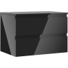 Mexen Orio Badezimmerschrank für Waschbecken 70 cm mit Arbeitsplatte, 2 Schubladen, Schwarz glänzend - 91A10-07047-2-BFFC70