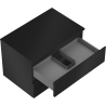 Mexen Orio Badezimmerunterschrank 70 cm mit Arbeitsplatte, 2 Schubladen, Schwarz Matt - 91A10-07047-2-BFFC71