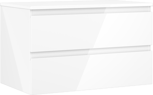 Mexen Orio Badezimmerschrank für Waschtisch 80 cm mit Arbeitsplatte, 2 Schubladen, weiß glänzend - 91A10-08047-2-BFFC00