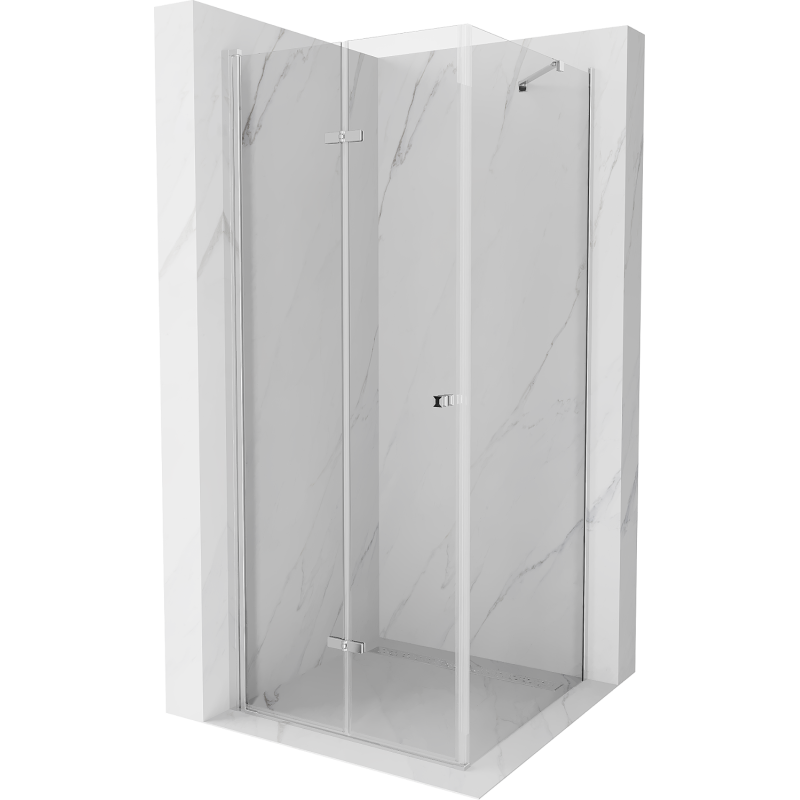 Mexen Lima faltbare Duschkabine 90 x 90 cm, transparent, Chrom - 856-090-090-01-00