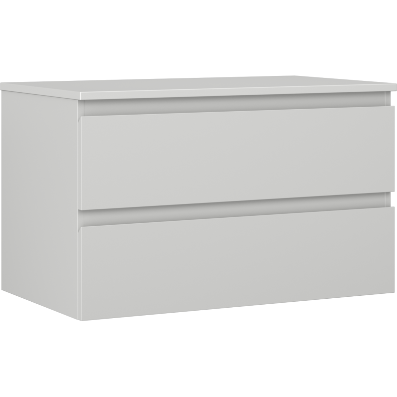 Mexen Orio Badezimmerschrank 80 cm mit Platte, 2 Schubladen, grau matt - 91A10-08047-2-BFFC62