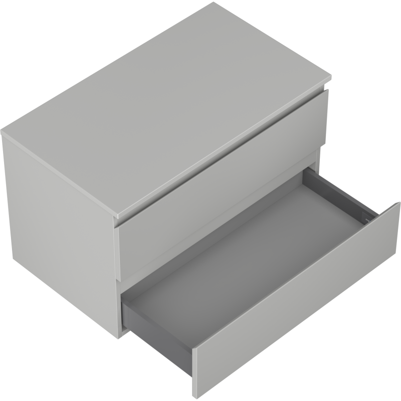 Mexen Orio Badezimmerschrank 80 cm mit Platte, 2 Schubladen, grau matt - 91A10-08047-2-BFFC62