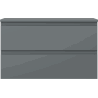 Mexen Orio Badezimmerunterschrank 80 cm mit Arbeitsplatte, 2 Schubladen, matt Graphit - 91A10-08047-2-BFFC66