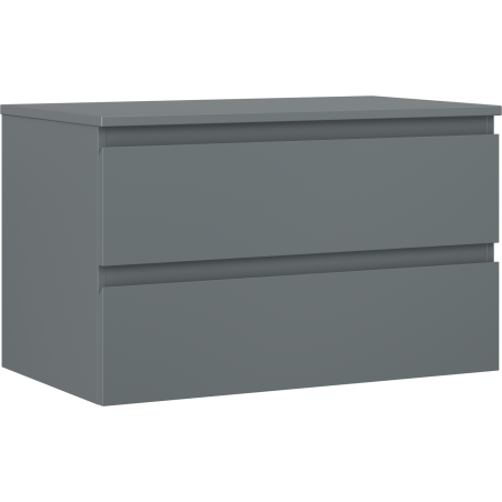 Mexen Orio Badezimmerunterschrank 80 cm mit Arbeitsplatte, 2 Schubladen, matt Graphit - 91A10-08047-2-BFFC66