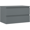Mexen Orio Badezimmerunterschrank 80 cm mit Arbeitsplatte, 2 Schubladen, matt Graphit - 91A10-08047-2-BFFC66