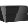 Mexen Orio Badezimmerschrank unter Waschbecken 80 cm mit Arbeitsplatte, 2 Schubladen, schwarz glänzend - 91A10-08047-2-BFFC70