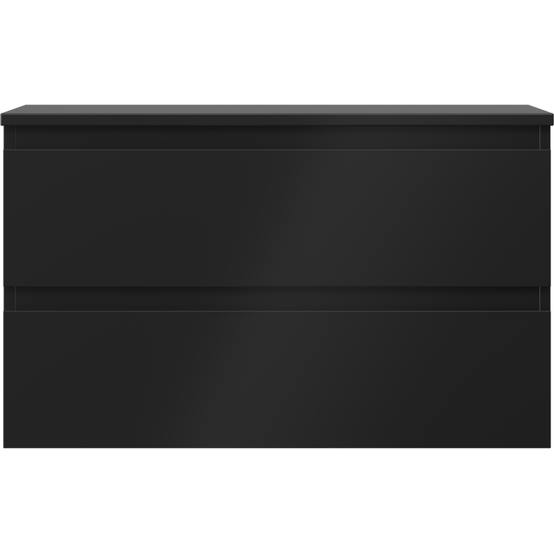 Mexen Orio Badezimmer-Unterschrank 80 cm mit Platte, 2 Schubladen, Schwarz Matt - 91A10-08047-2-BFFC71