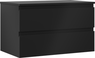 Mexen Orio Badezimmer-Unterschrank 80 cm mit Platte, 2 Schubladen, Schwarz Matt - 91A10-08047-2-BFFC71