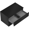 Mexen Orio Badezimmer-Unterschrank 80 cm mit Platte, 2 Schubladen, Schwarz Matt - 91A10-08047-2-BFFC71