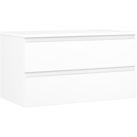 Mexen Orio Badezimmerschrank unter dem Waschbecken 90 cm mit Arbeitsplatte, 2 Schubladen, weiß matt - 91A10-09047-2-BFFC01