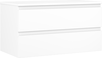 Mexen Orio Badezimmerschrank unter dem Waschbecken 90 cm mit Arbeitsplatte, 2 Schubladen, weiß matt - 91A10-09047-2-BFFC01