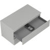 Mexen Orio Badezimmerschrank mit Waschbecken, 90 cm mit Arbeitsplatte, 2 Schubladen, graumatt - 91A10-09047-2-BFFC62