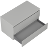 Mexen Orio Badezimmerschrank mit Waschbecken, 90 cm mit Arbeitsplatte, 2 Schubladen, graumatt - 91A10-09047-2-BFFC62